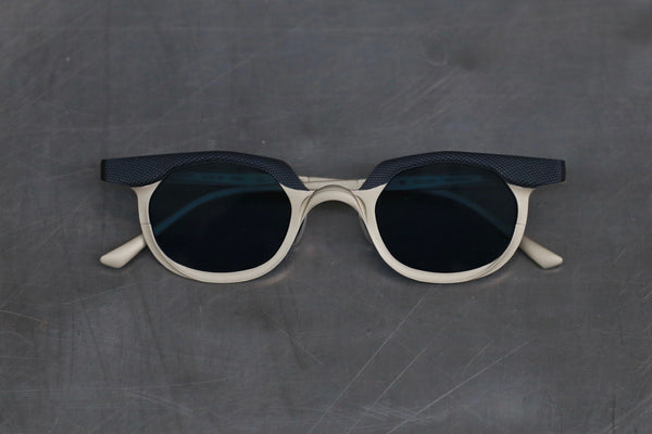 Rigards RG1002TI Series Pure Titanium Alloy Glasses RG-RG1002TI-DJHKLP-F Light Gold Black Frame Blue Lenses